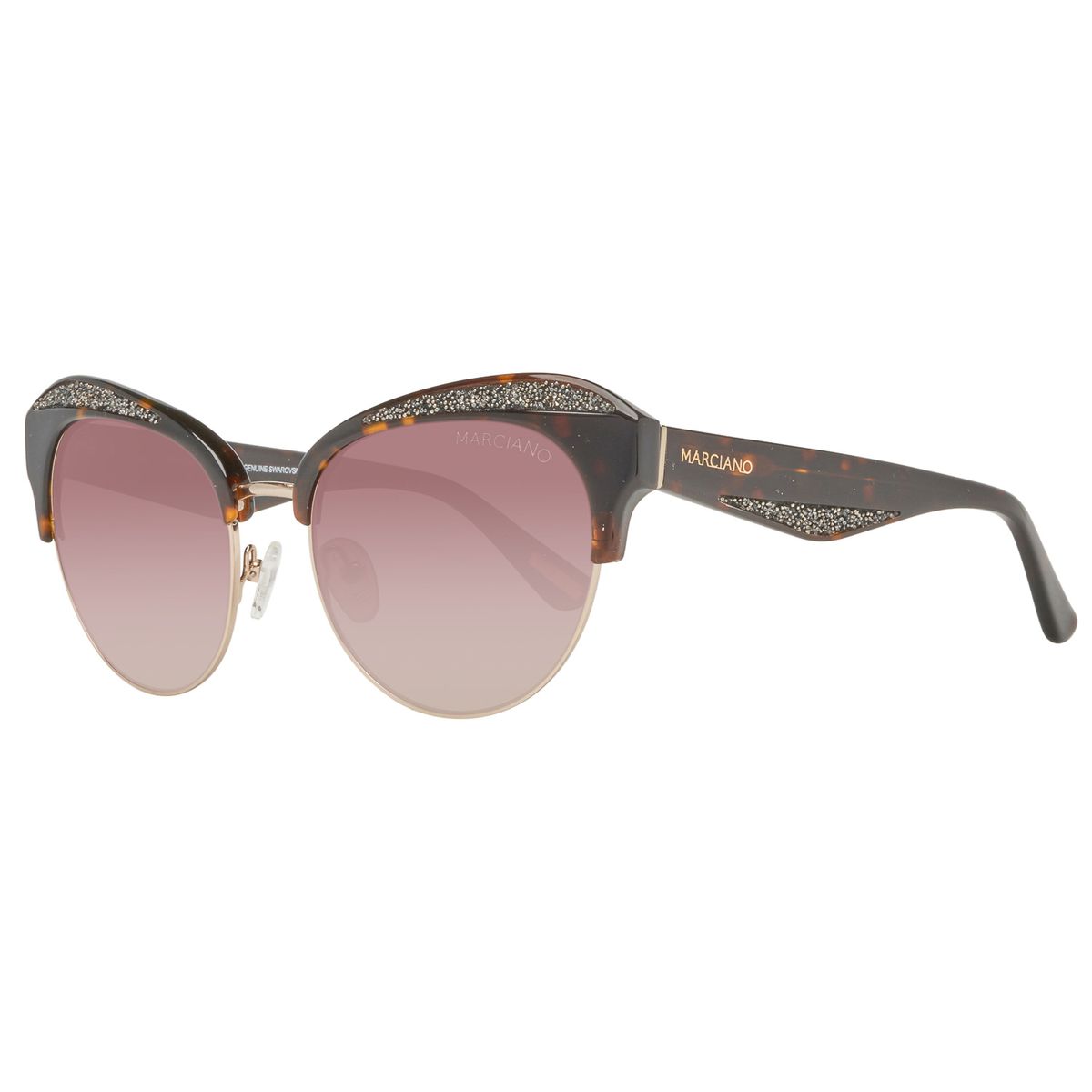 Braune Sonnenbrille mit Schmetterlingsrahmen
