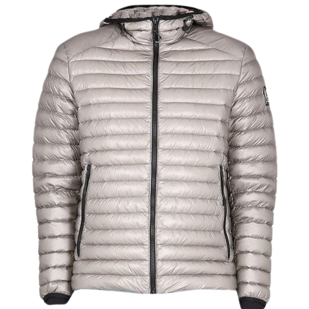 Beige Leichte Daunen Steppjacke