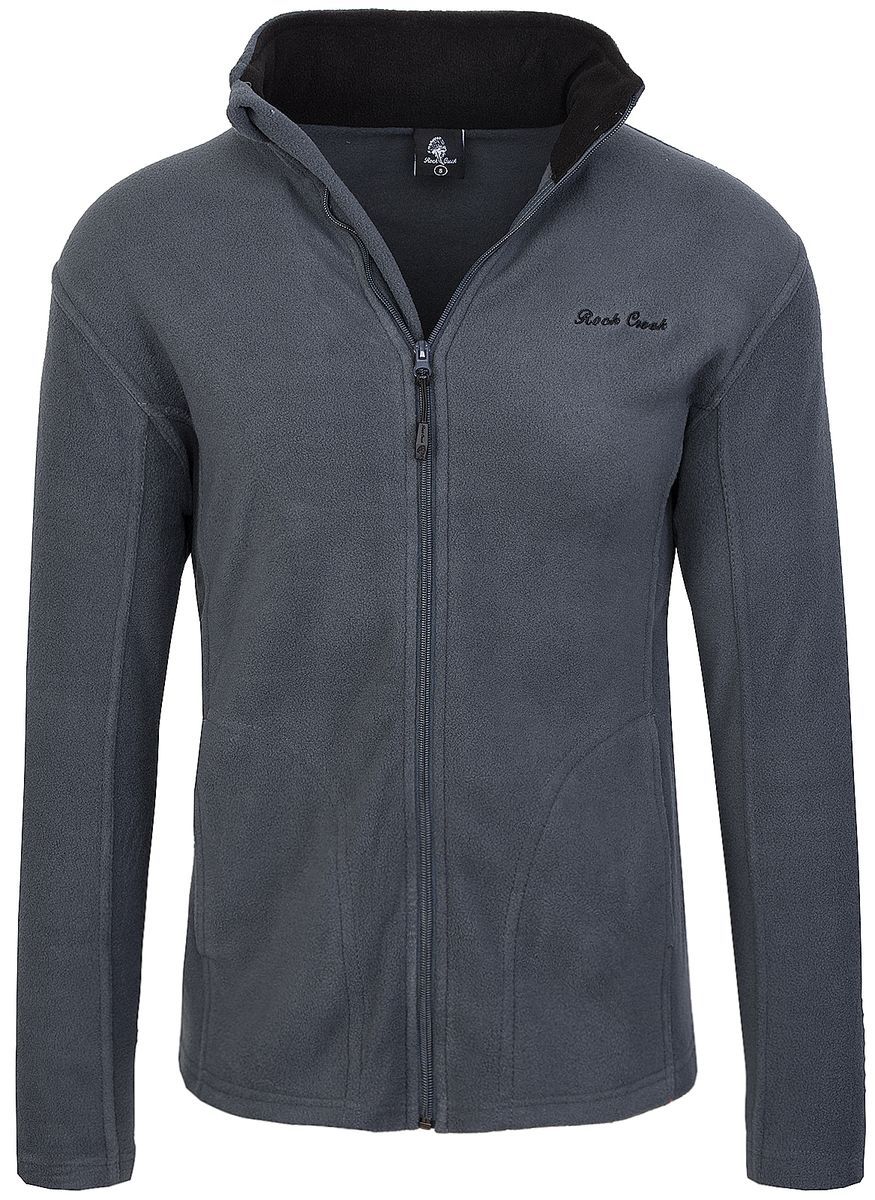 Klassische Fleecejacke mit durchgehendem Reißverschluss