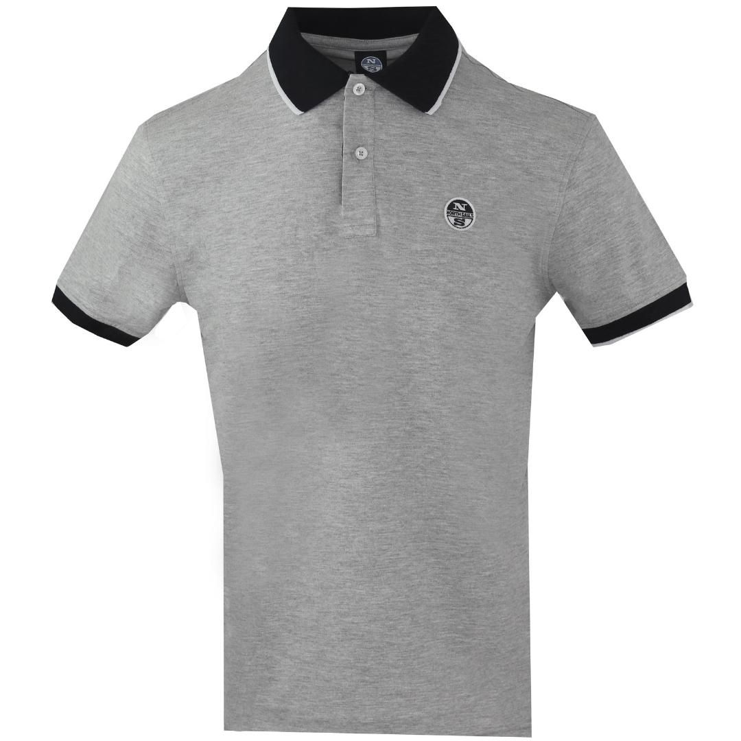Poloshirt mit Kontrastkragen und regulärer Passform