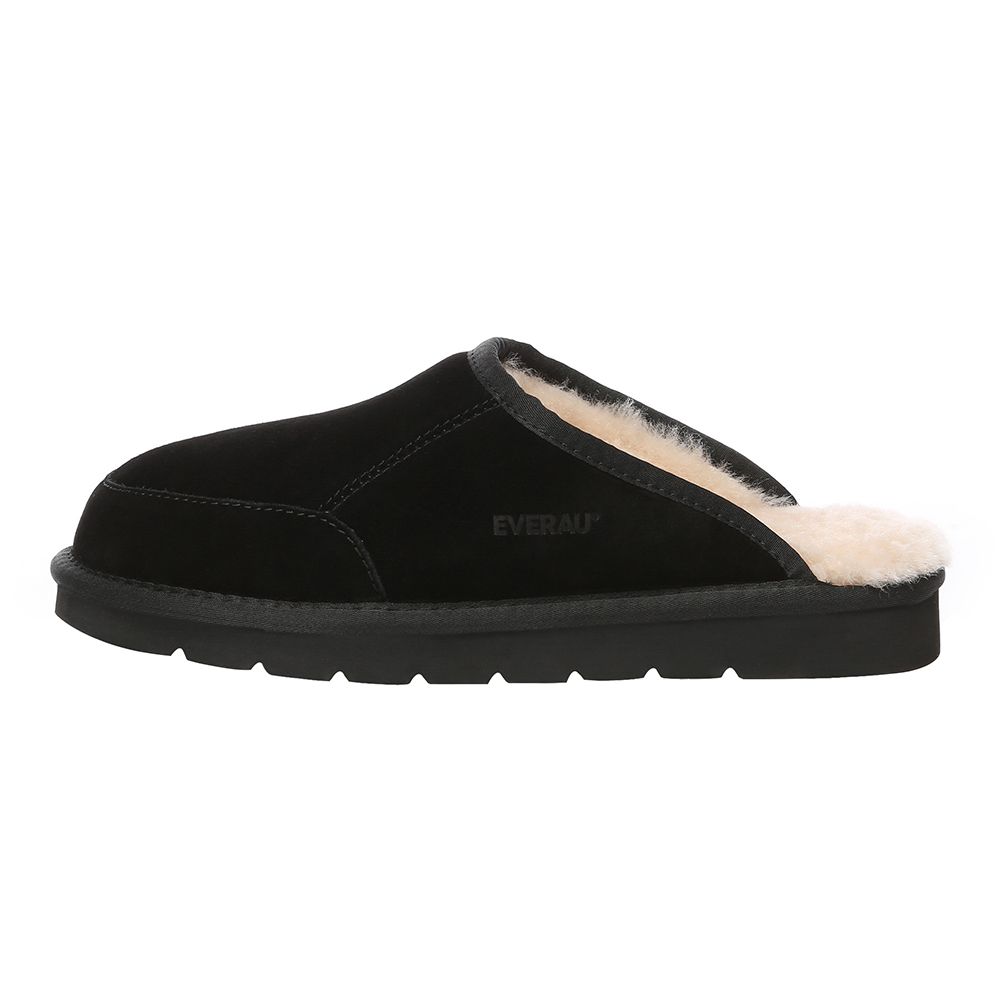Herren Hausschuhe aus Wildleder und Shearling