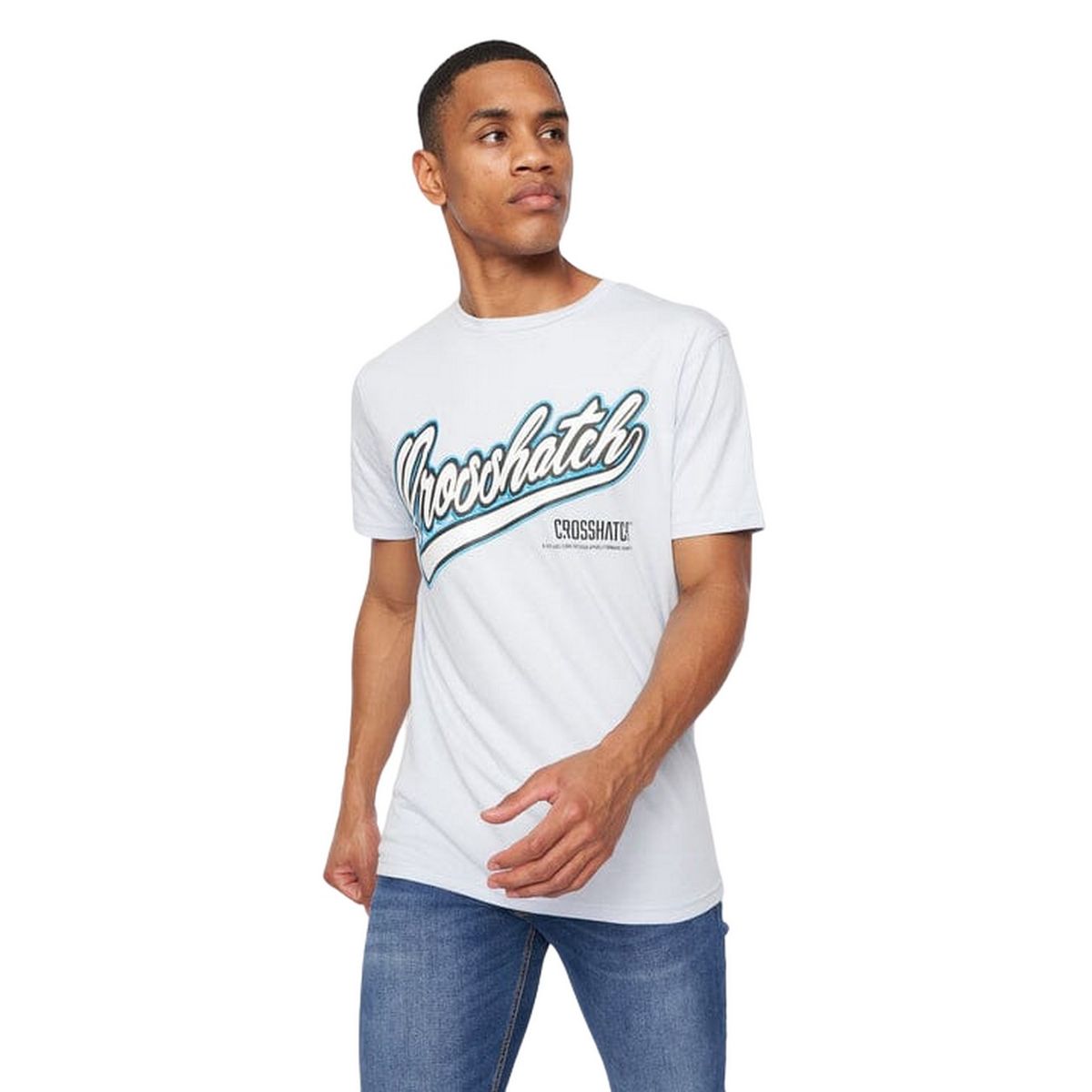 Crosshatch - "Cronstand" T-Shirt für Herren (Hellblau)
