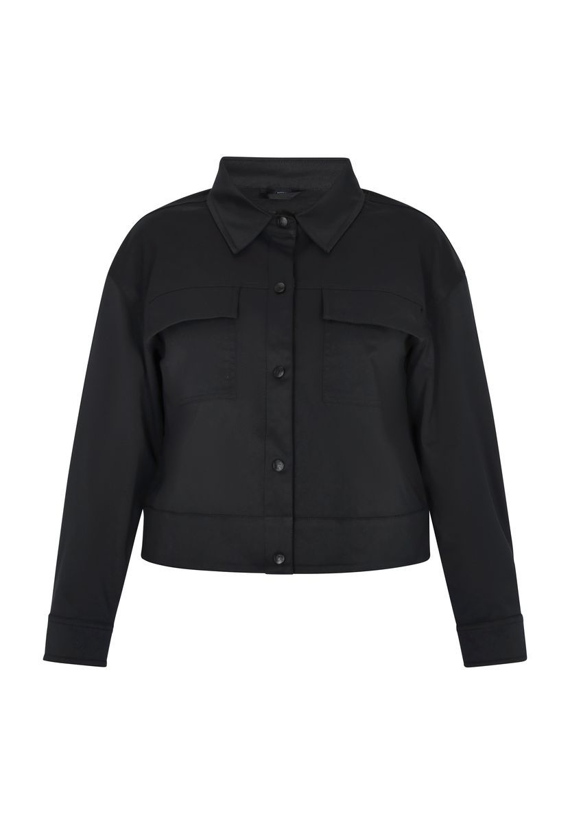 Kurze Blouson-Jacke mit Knopfleiste