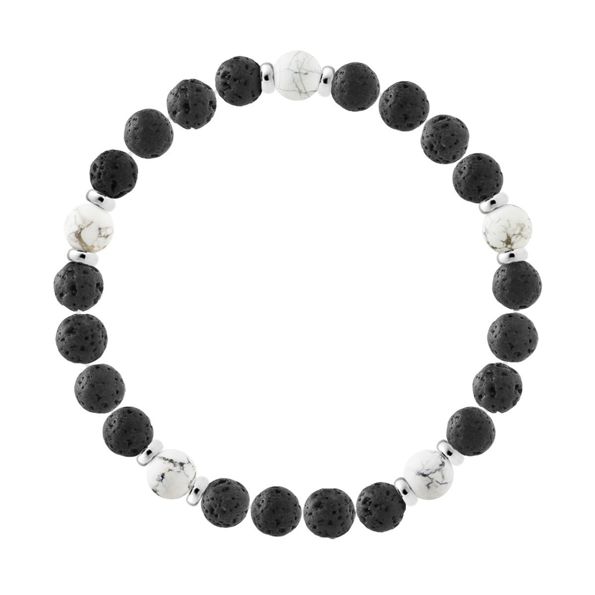 Lava Stein Howlith Perlenarmband