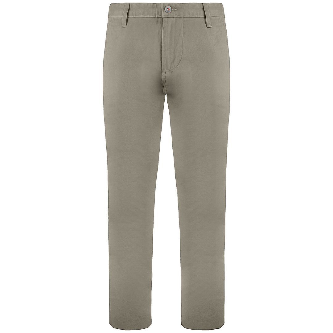 Schmal zulaufende beige Chino Hose
