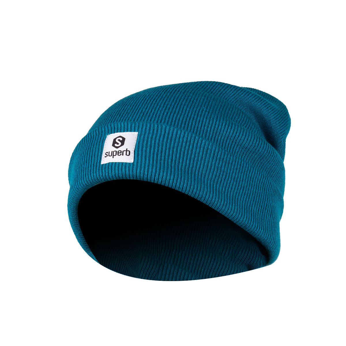 Klassische Strickmütze mit Logo-Patch