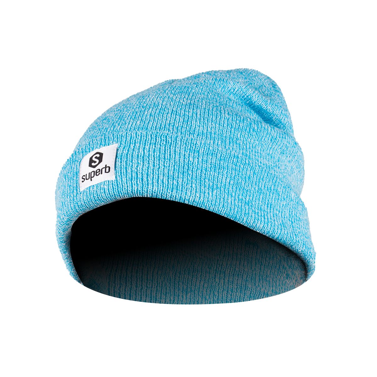 Klassische Strickmütze mit Logo-Patch