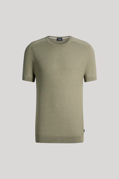 Joop! Vitor Khaki Strick T-Shirt Rundhalsausschnitt Baumwolle Lässig