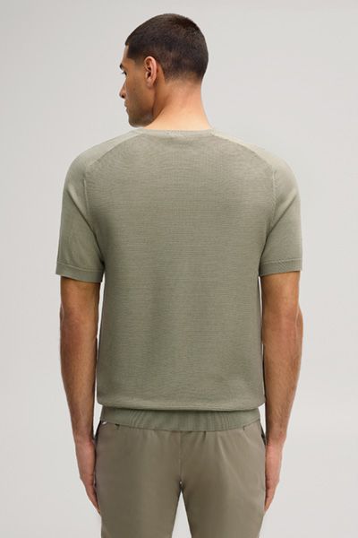 Joop! Vitor Khaki Strick T-Shirt Rundhalsausschnitt Baumwolle Lässig
