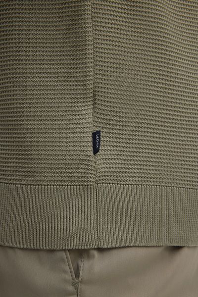Joop! Vitor Khaki Strick T-Shirt Rundhalsausschnitt Baumwolle Lässig