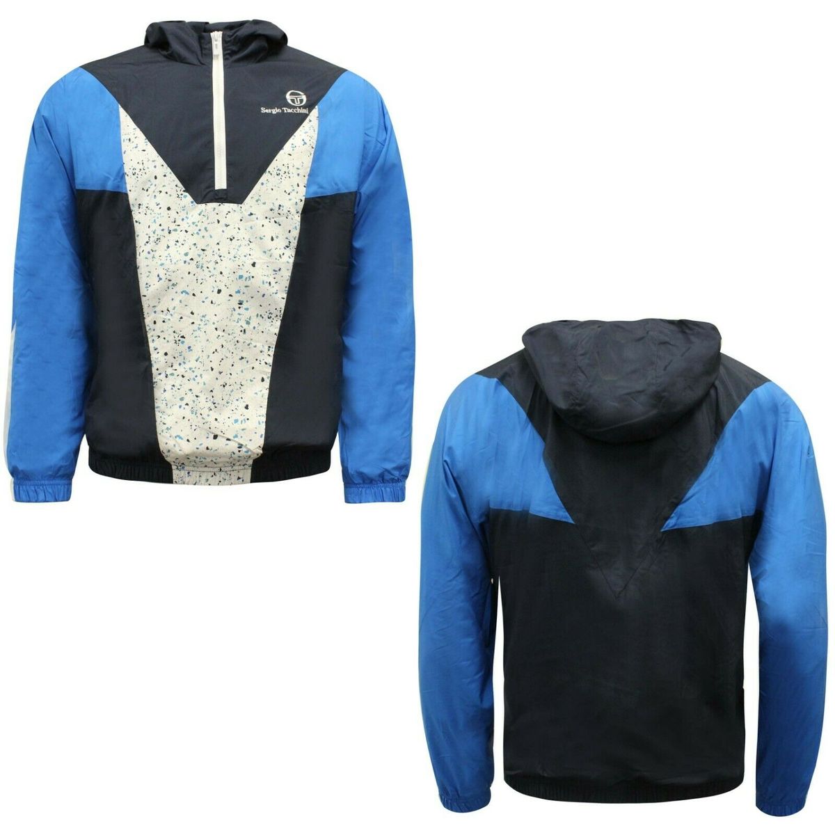 Herren Color Block Kapuzen Trainingsjacke