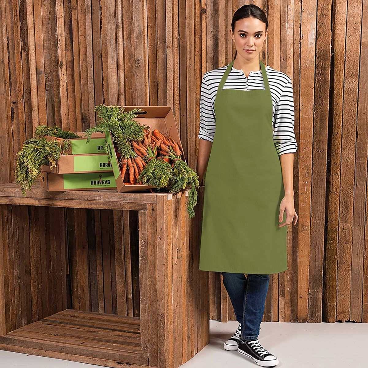 Professionelle Latzschürze aus Twill