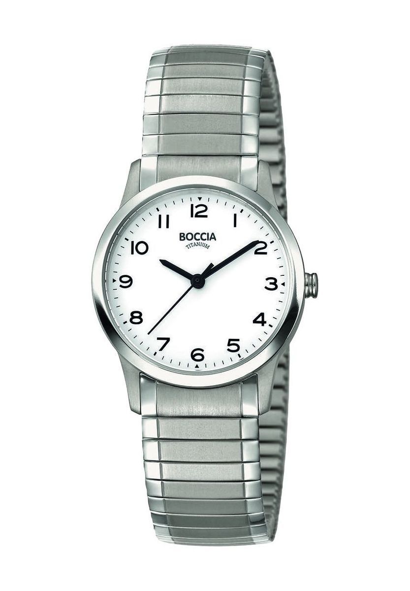 Klassische silberfarbene Damenarmbanduhr