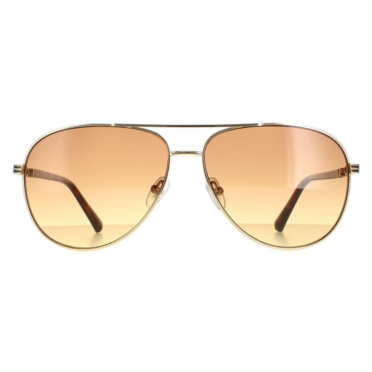 Goldene Pilotenbrille mit braunem Farbverlauf