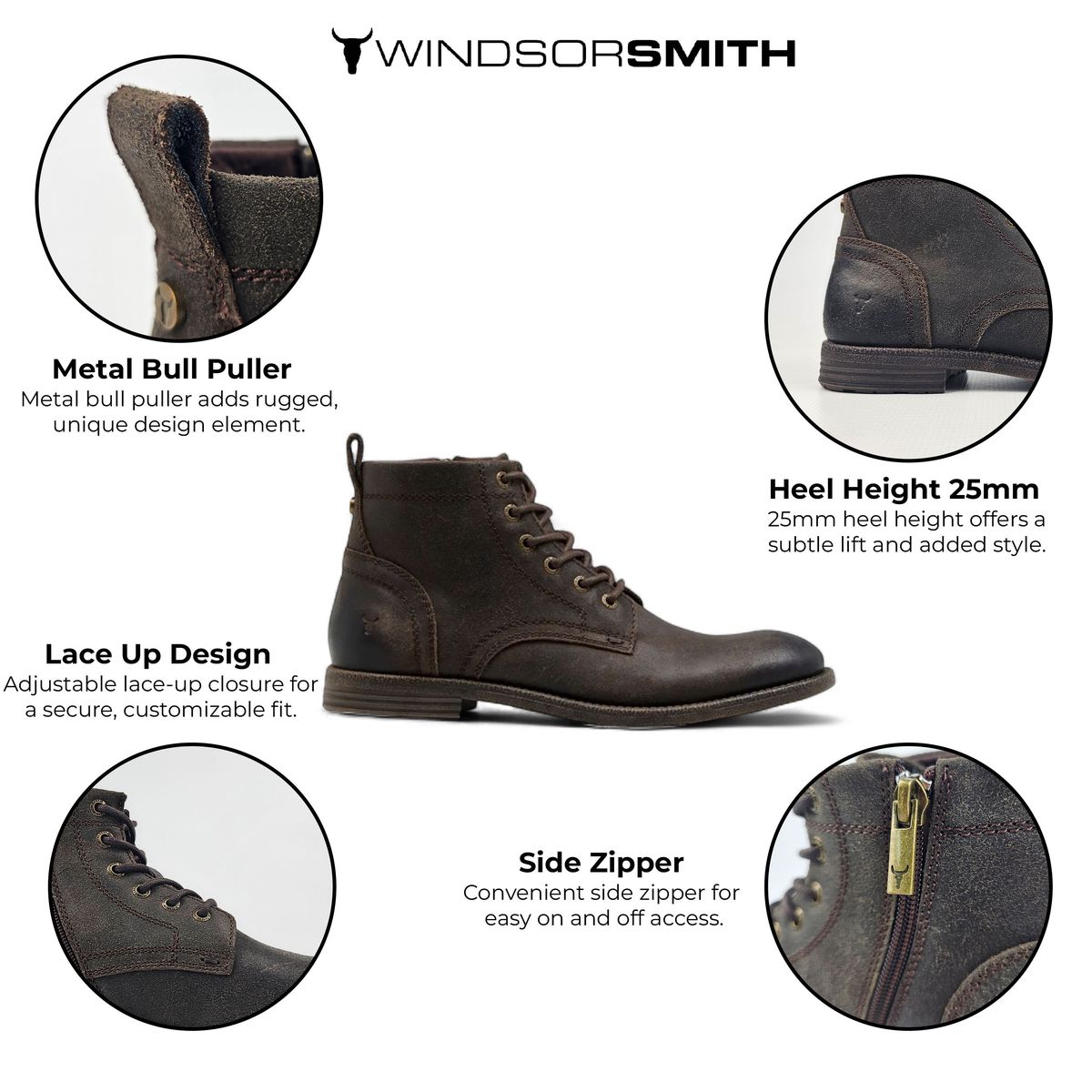 Robuste Schnürstiefeletten im Used-Look
