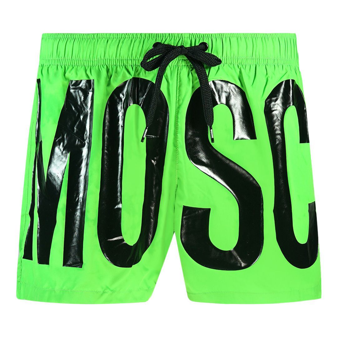 Grüne Badeshorts mit Logo