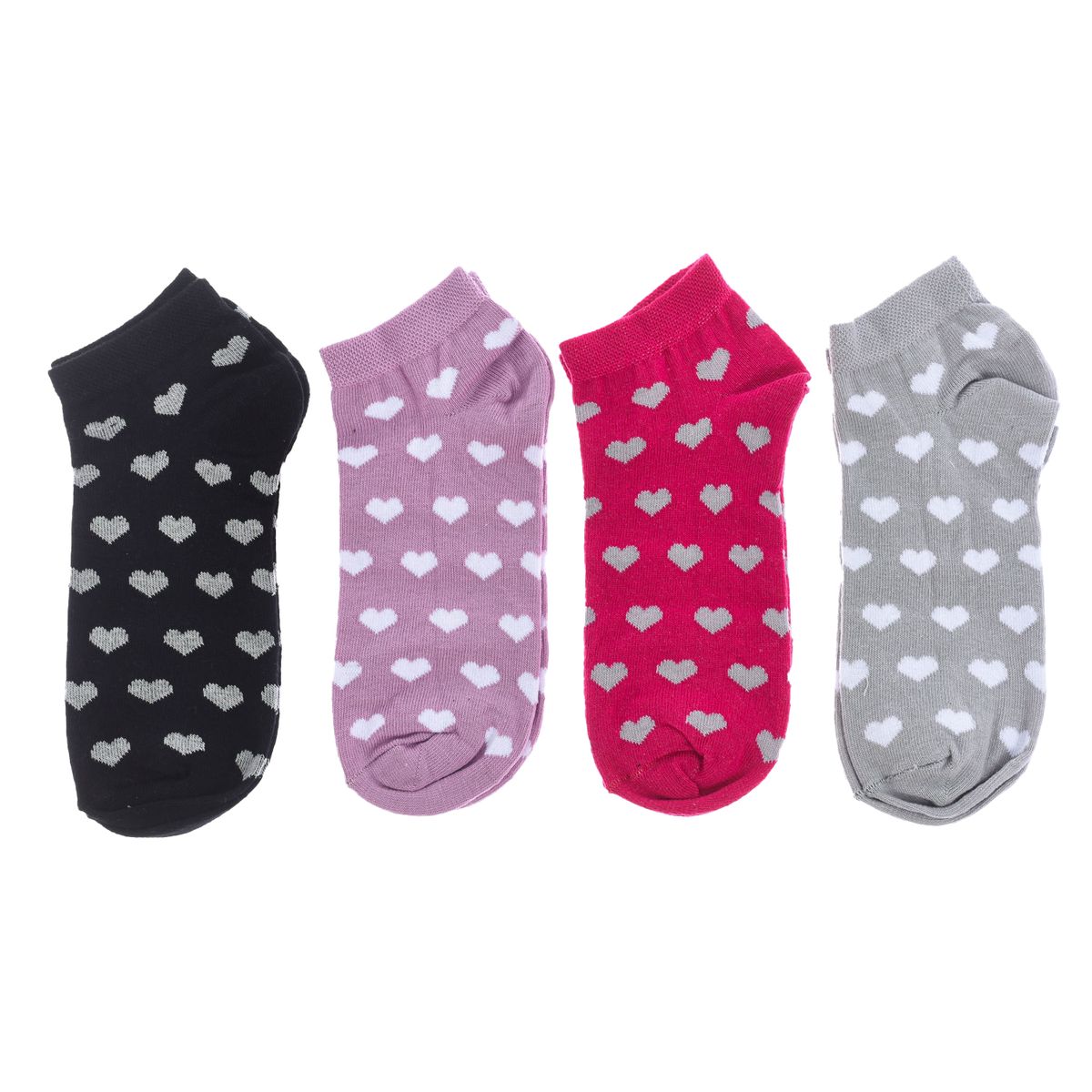 Damen Gestreifte Knöchelsocken Viererpack