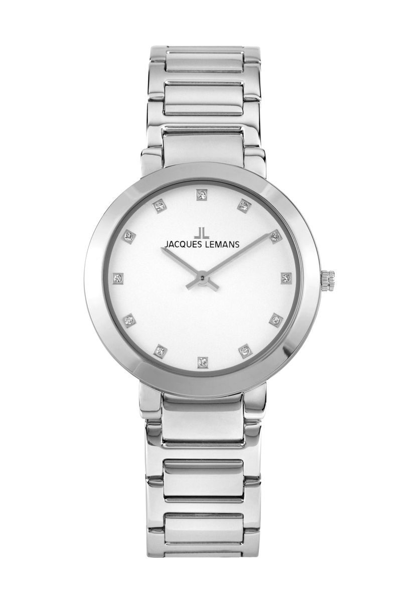 Elegante silberne Damenarmbanduhr