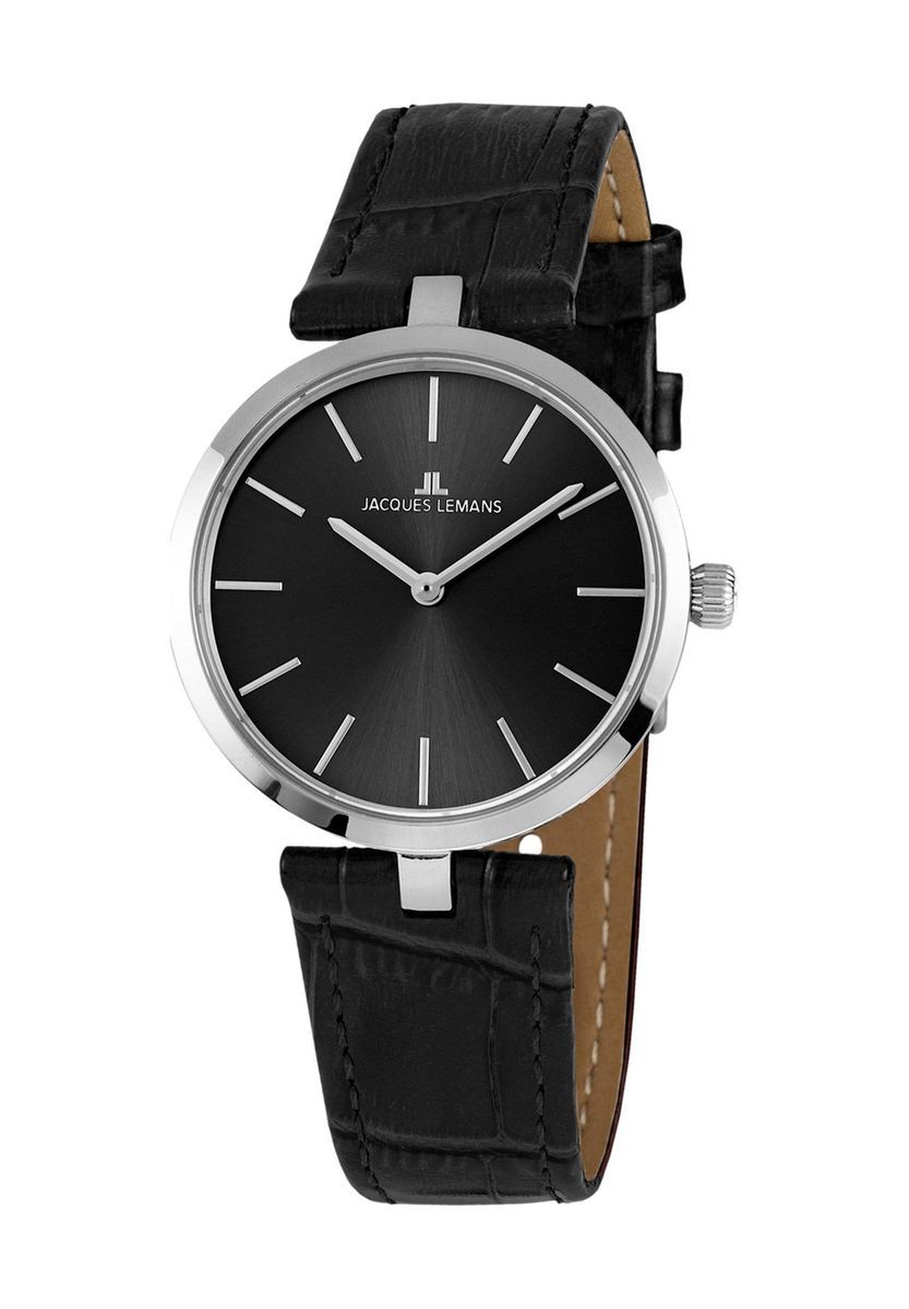 Minimalistische Schwarzes Zifferblatt Lederuhr