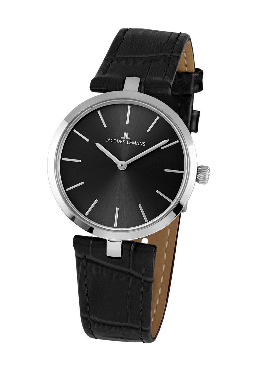 Minimalistische Schwarzes Zifferblatt Lederuhr