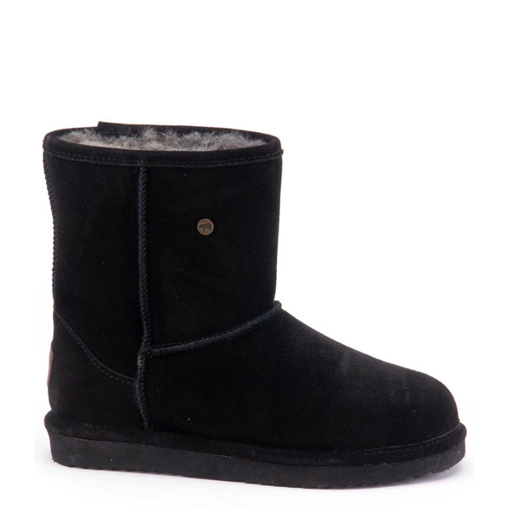 Klassischer schwarzer Wildleder-Ankle-Boot