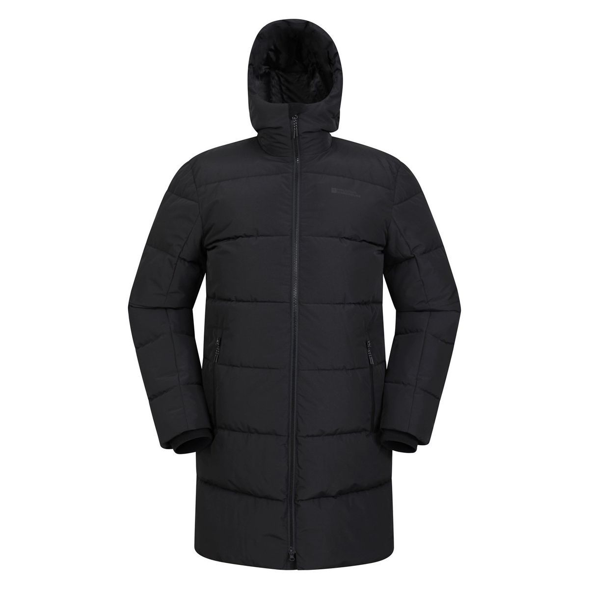 Mountain Warehouse Herren Vortex Longline gepolsterte Jacke (schwarz)