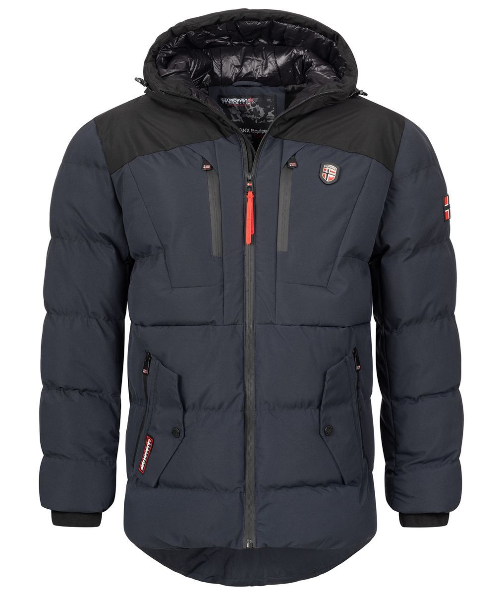 Herren Winter Steppjacke mit Kapuze