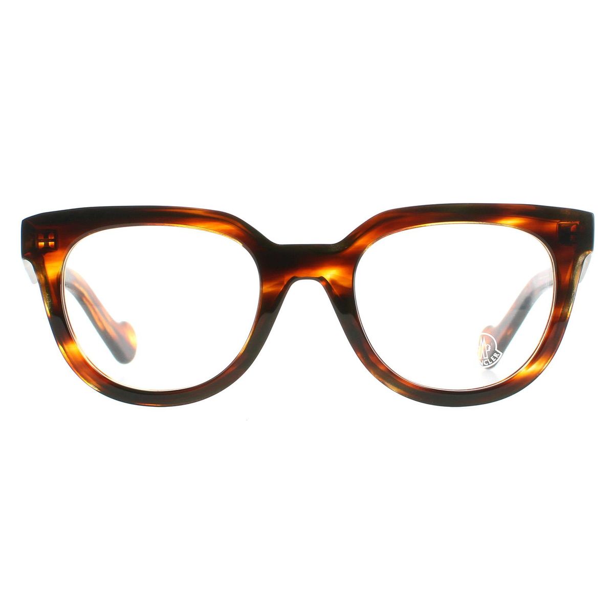 Runde Unisex Hellbraune Brille