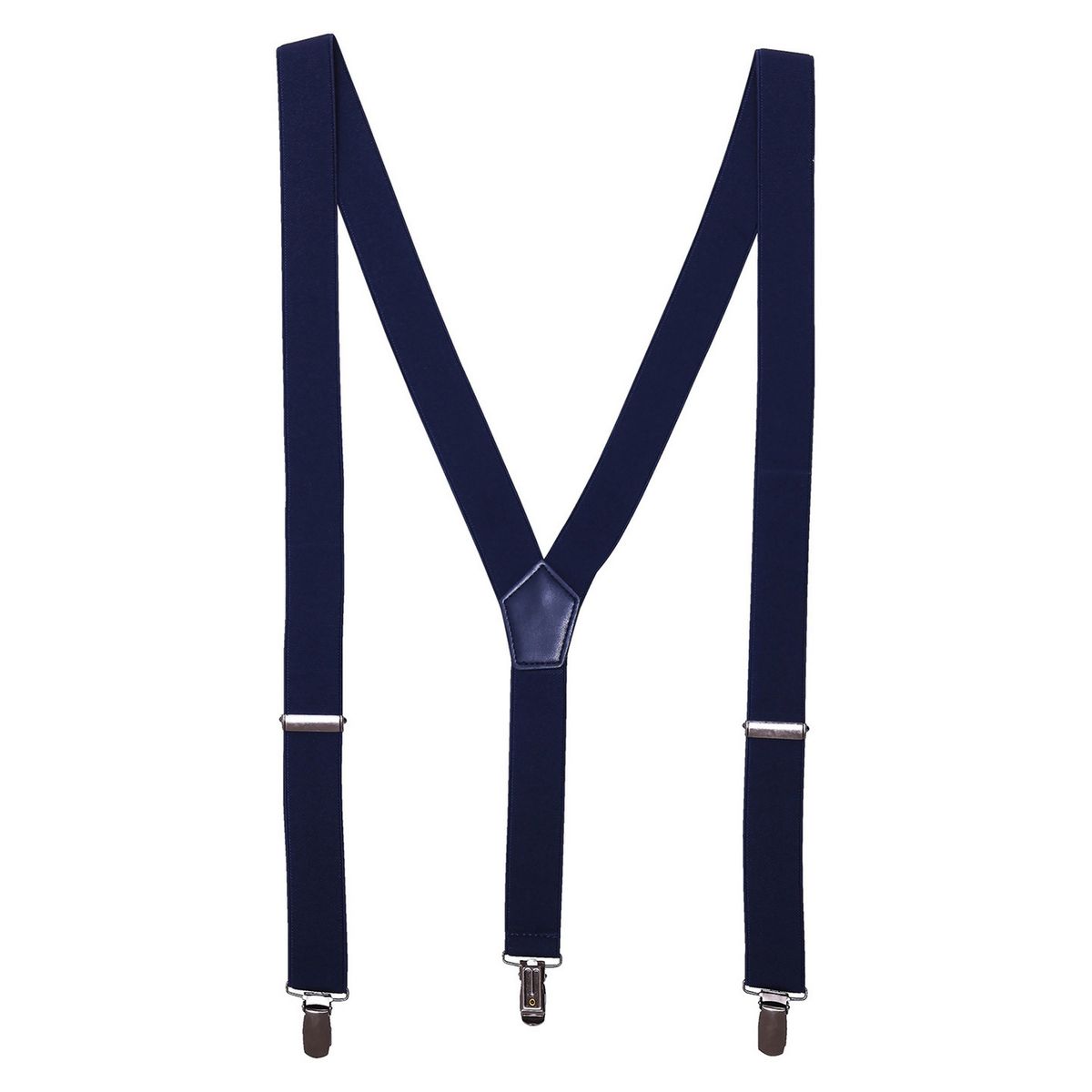Marineblaue Hosenträger mit Y-Rücken und Clips