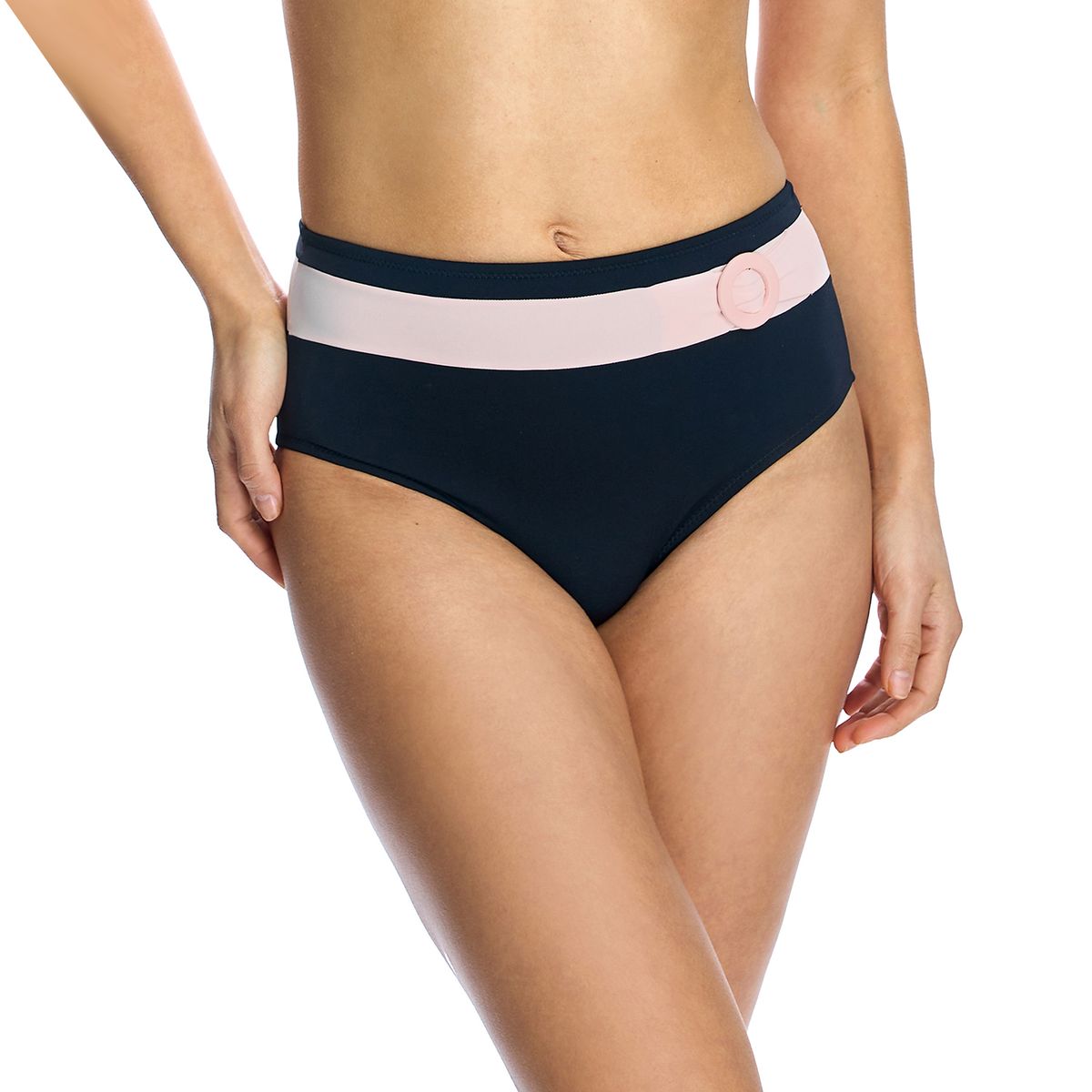 Bikinihose mit hoher Taille und Gürtel