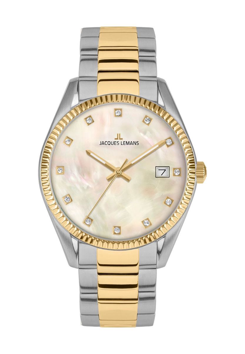 Elegante Uhr mit Perlmutt-Zifferblatt