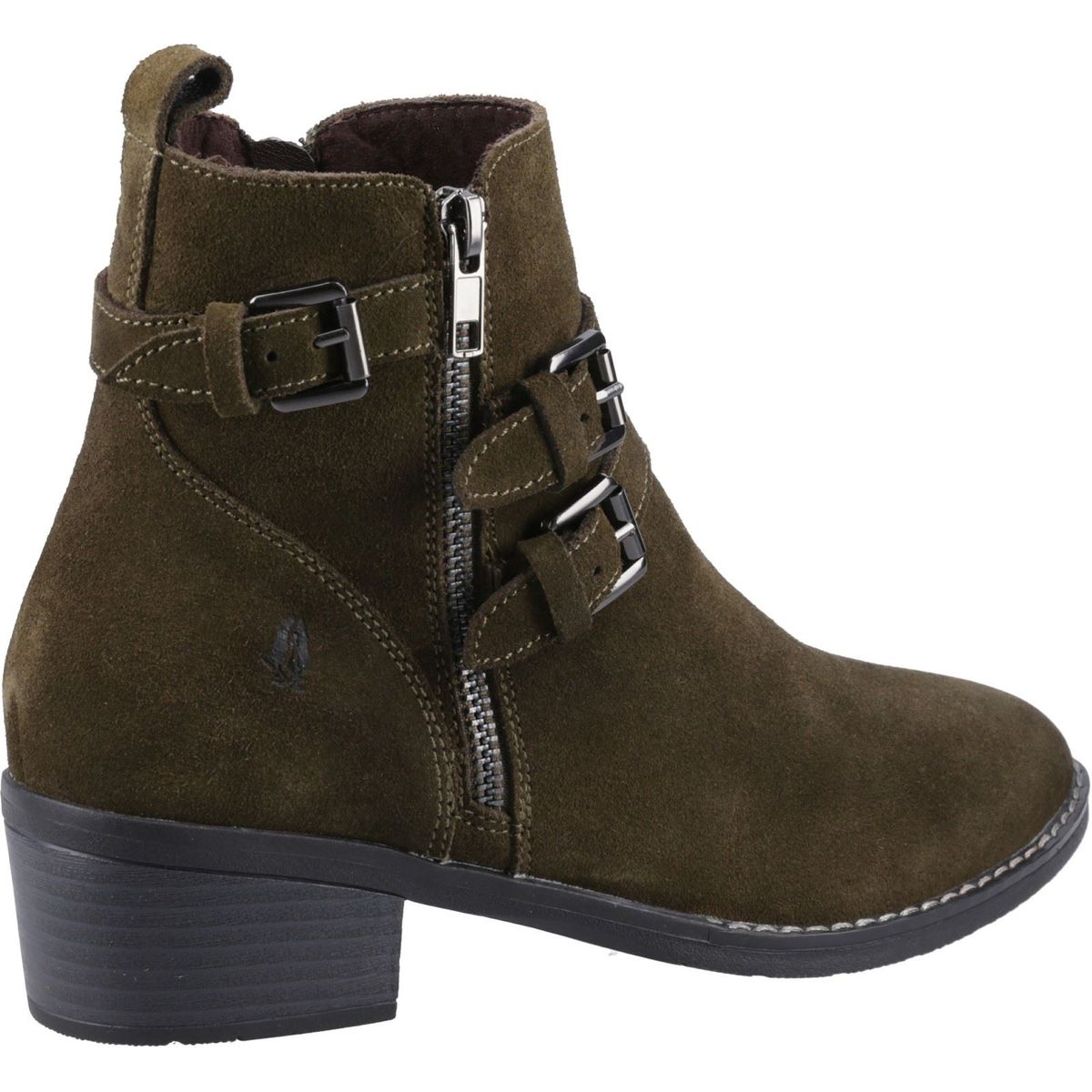 Wildleder-Stiefeletten mit Doppelter Schnalle