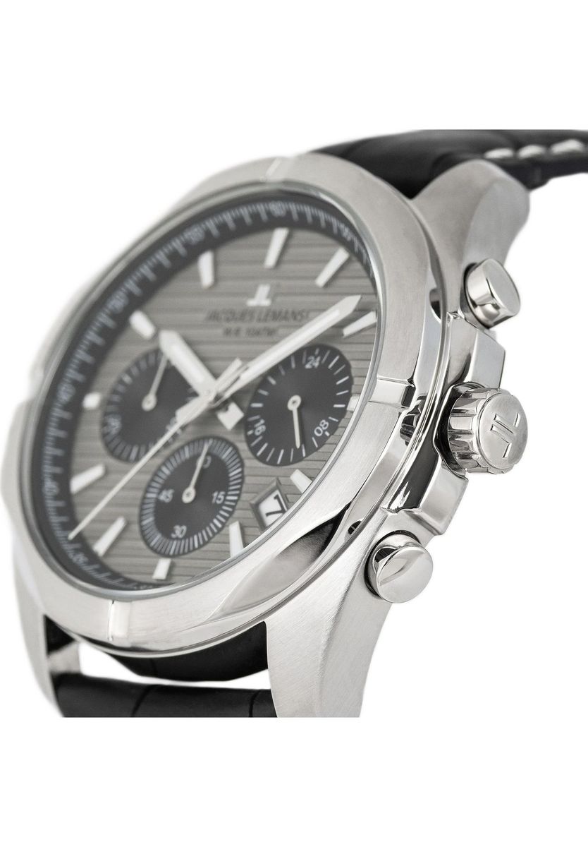 Herren Silber Chronograph Uhr