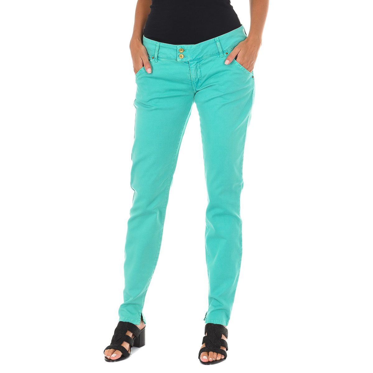 Damen Cropped Chino Hose