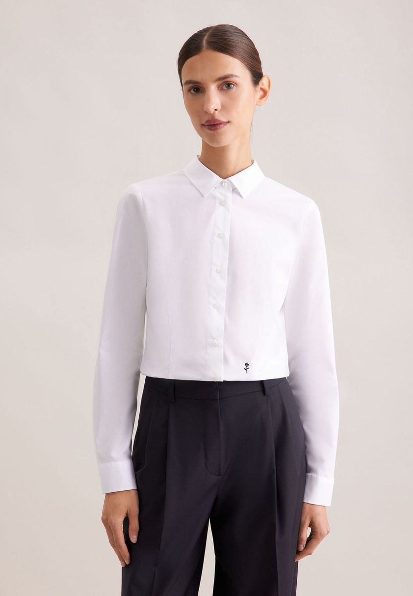 Klassisches Slim Fit Popeline Hemd