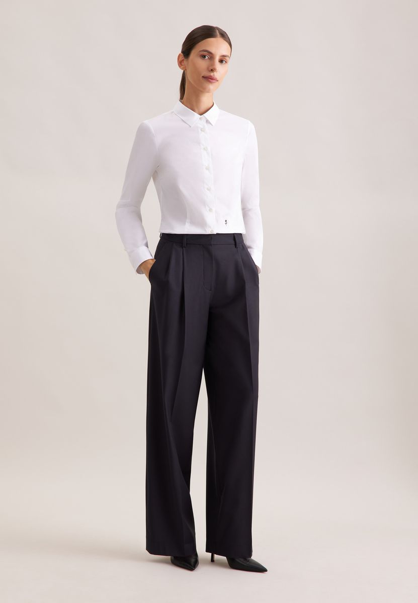 Klassisches Slim Fit Popeline Hemd