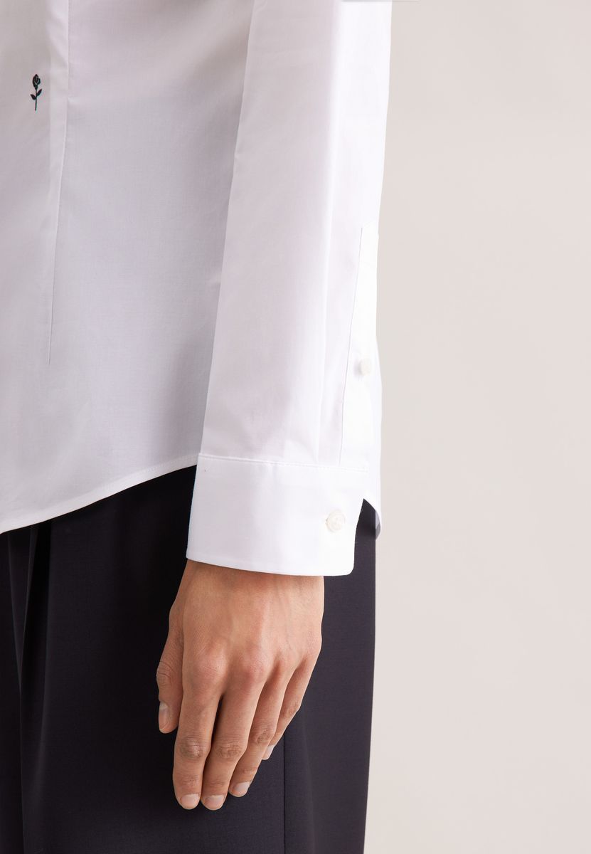 Klassisches Slim Fit Popeline Hemd