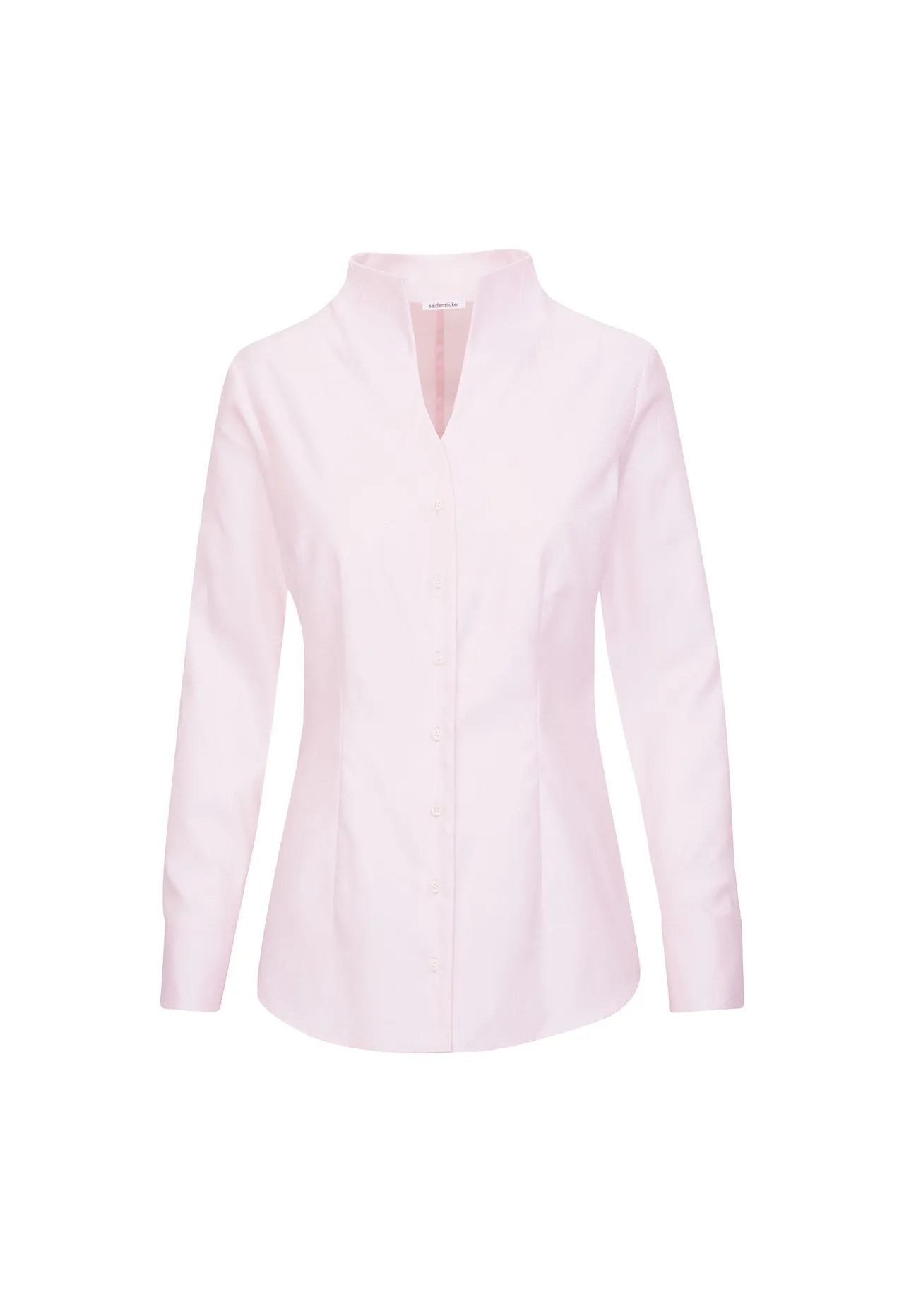 Elegante weiße Bluse mit Stehkragen