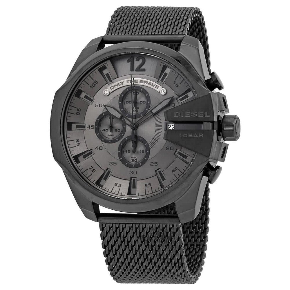 Gunmetal Chronograph Uhr aus Edelstahl