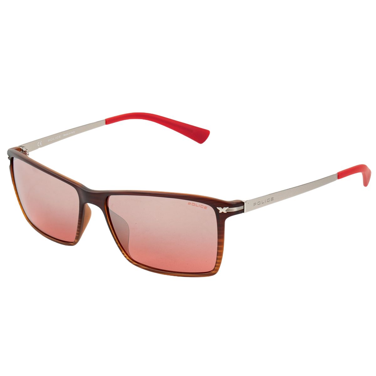 Rechteckige Sonnenbrille mit Metallbügeln