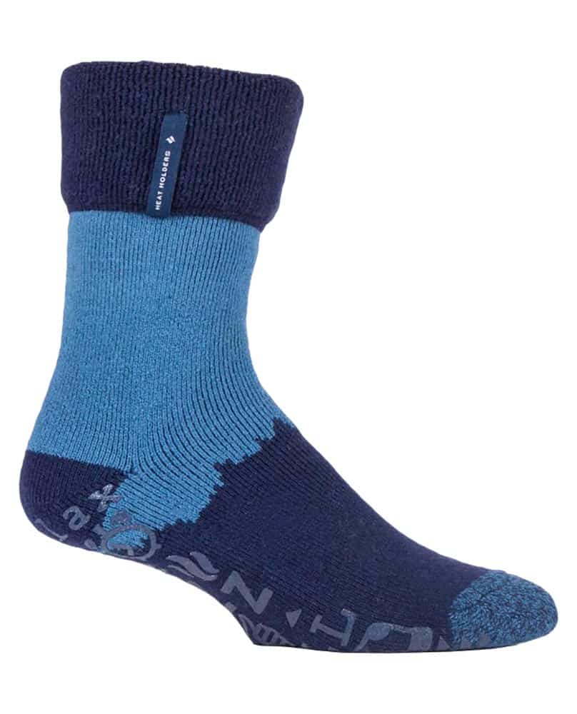 Herren Fleece-gefütterte Slipper Socken mit Grip