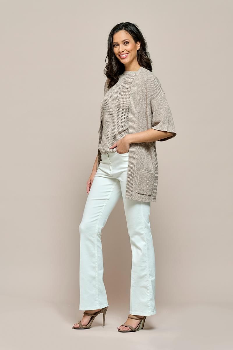 Nyra Weste Khaki / Weiß