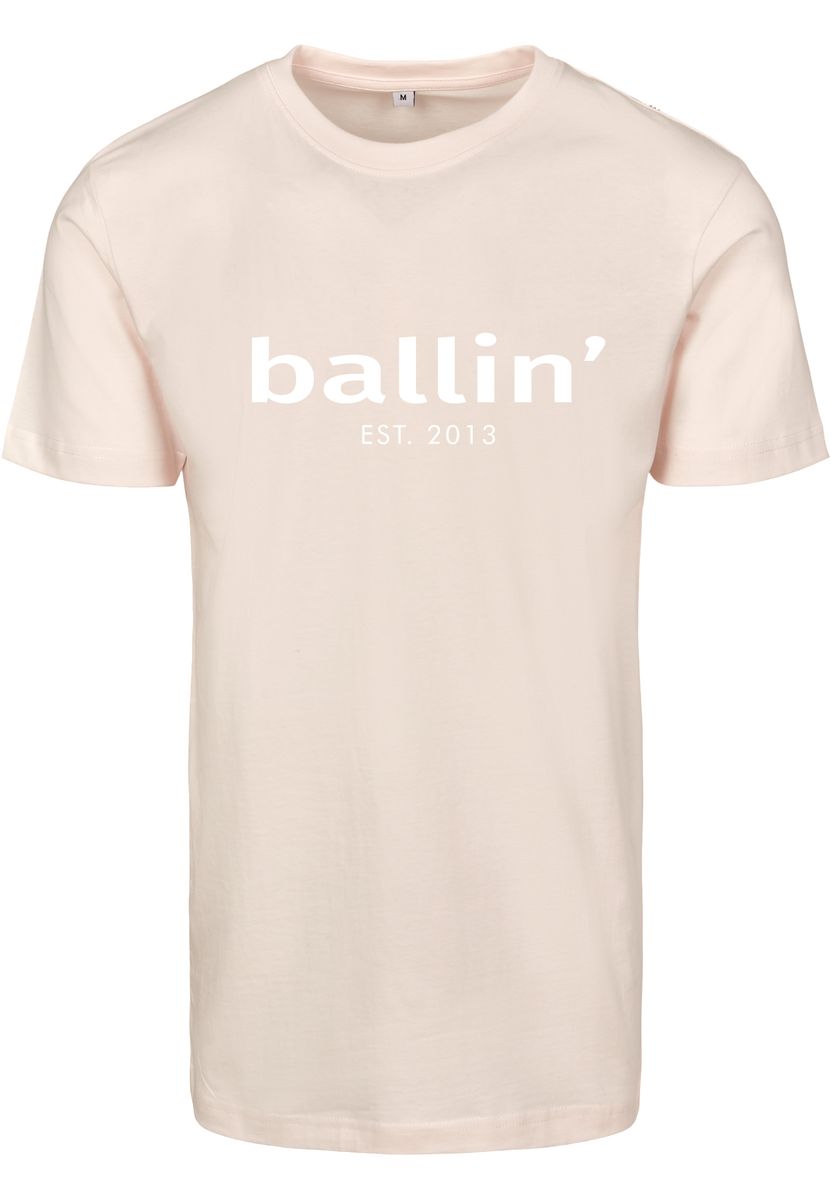 Hellrosa T-Shirt mit Aufdruck