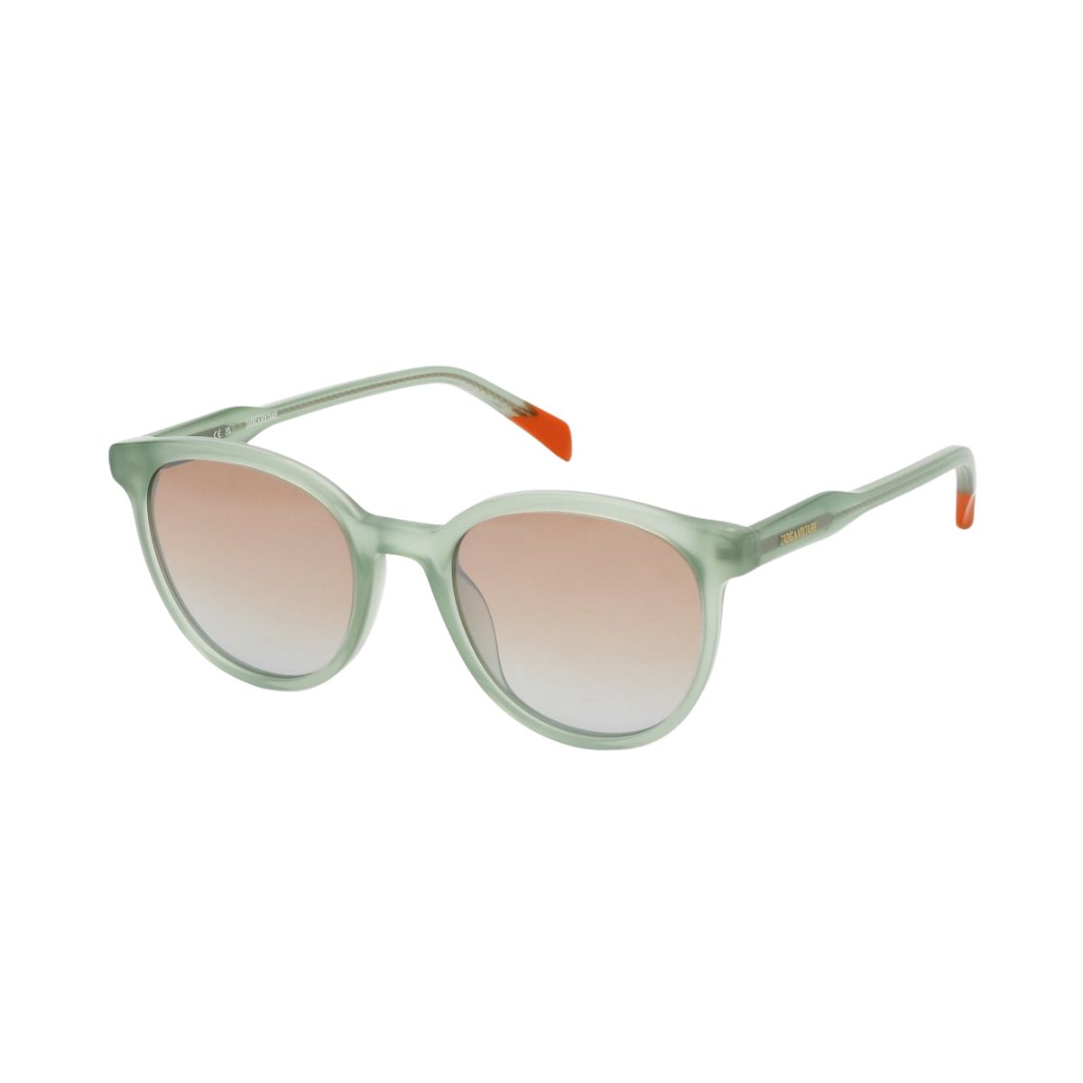 Sonnenbrille mit rundem Rahmen und Farbverlauf