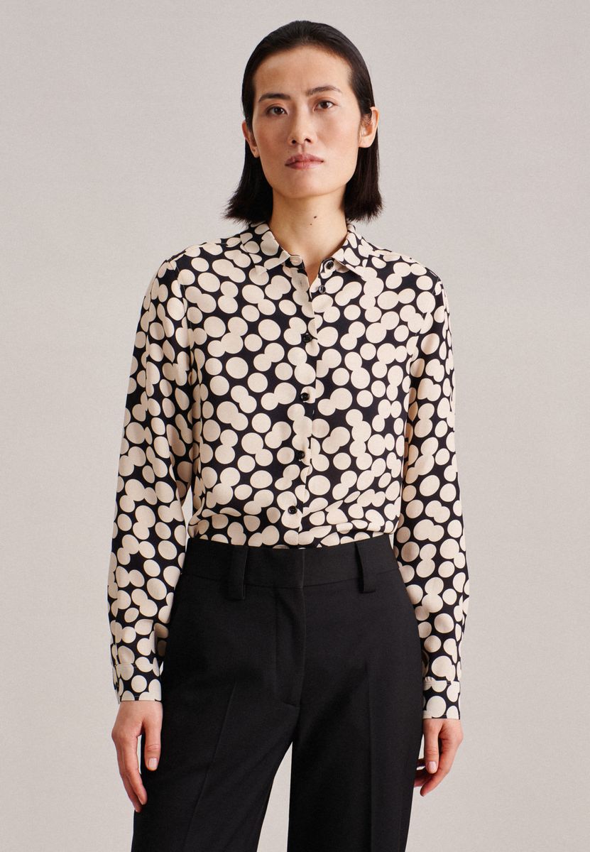 Klassische Langarm Bluse mit Knöpfen