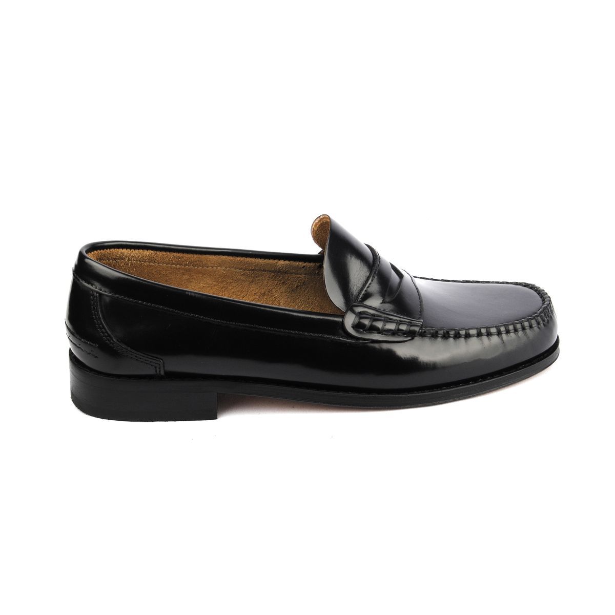 Schwarze Penny Loafer aus Leder