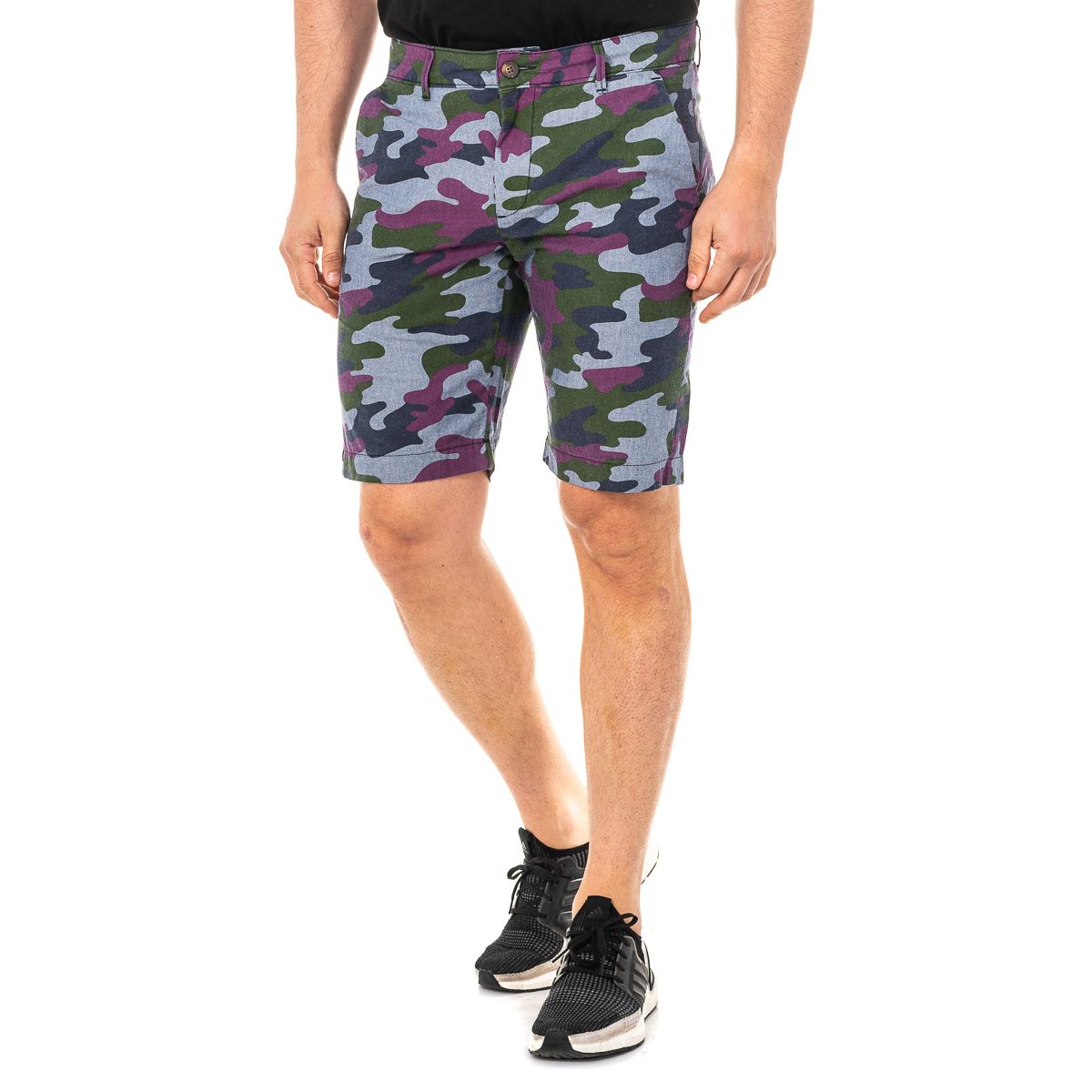 Lässige Bermuda-Shorts mit Camouflage-Muster