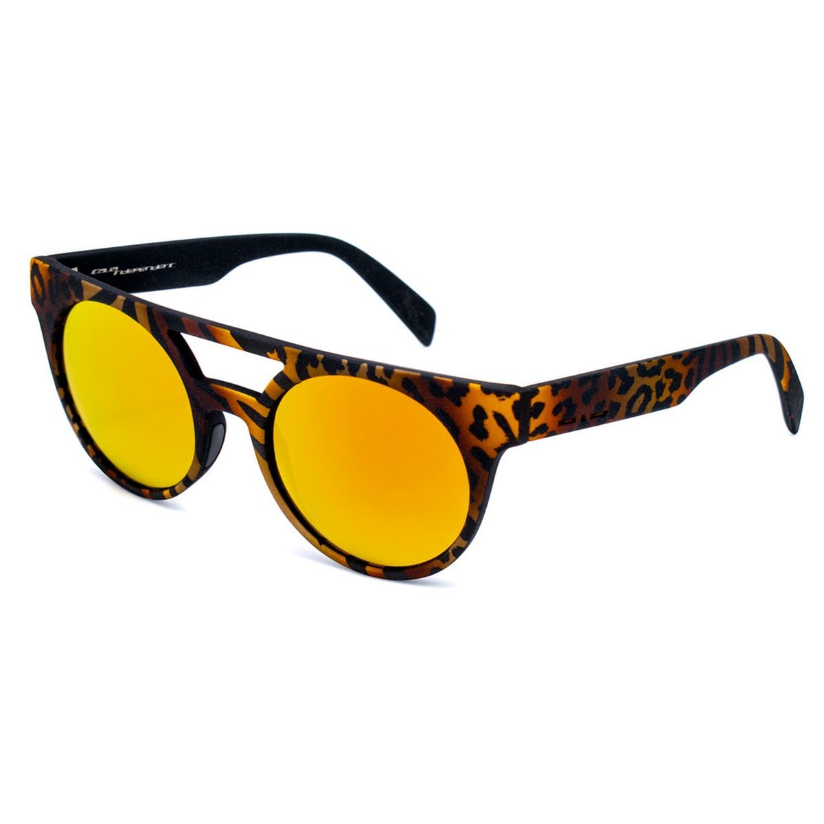 Sonnenbrille aus Acetat mit Leopardenmuster