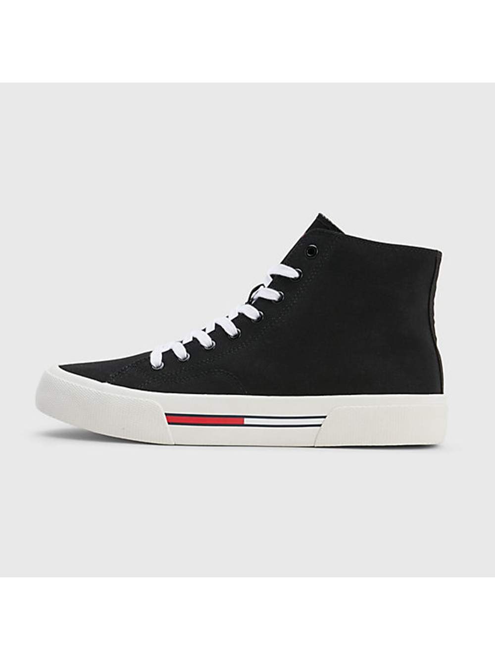 High-Top Canvas-Sneaker mit Flagge