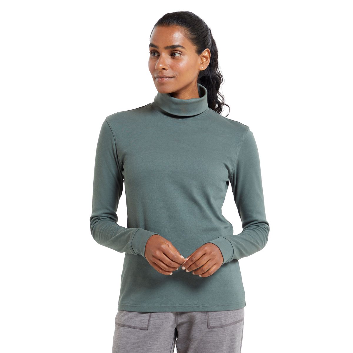 Damen Langarmshirt mit Rollkragen